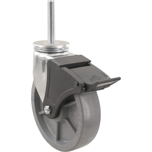 Emaxx Envirothane Caster, Swivel with Brake, 6" (152.4 mm) Dia., 1100 lbs. (499 kg.) Capacity Les Distributions ICE