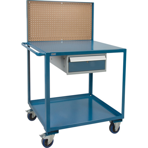Mobile Service Cart, 2 Tiers, 24" W x 57" H x 40" D, 1200 lbs. Capacity Les Distributions ICE