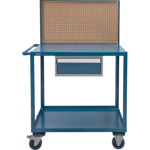 Mobile Service Cart, 2 Tiers, 24" W x 57" H x 40" D, 1200 lbs. Capacity Les Distributions ICE
