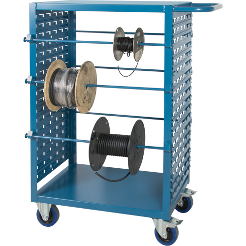 Chariot mobile pour mat&eacute;riaux bobin&eacute;s, Acier, 6 Montants, 21" la x 48" h x 38" p, Capacit&eacute; de 1200 lb Les Distributions ICE
