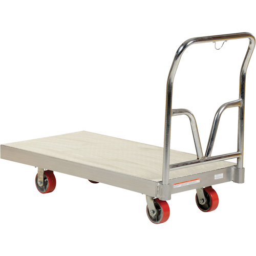 Chariot &agrave; plate-forme en aluminium, 24" la x 48" lo, 3600 lb cap, Roues Polyur&eacute;thane Les Distributions ICE