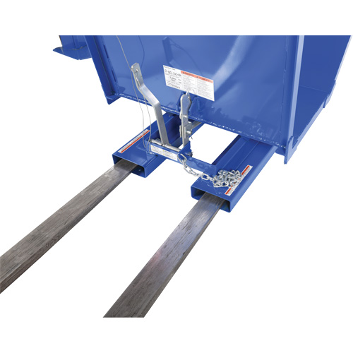 Open Sided Hopper, Steel, 1 cu.yd., Blue Les Distributions ICE