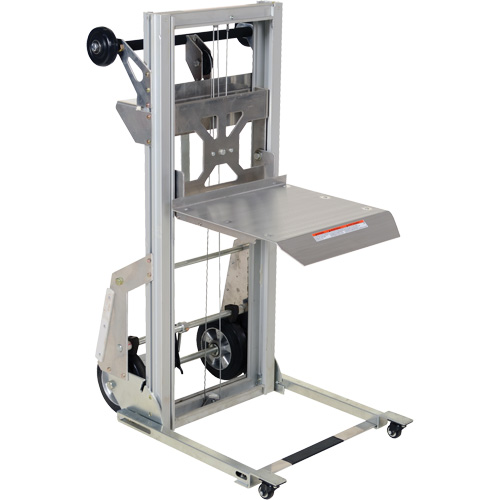 Appareil de levage portatif en aluminium, M&eacute;canisme Pompe au pied, Capacit&eacute; de 200 lb, Levage max de 61" Les Distributions ICE
