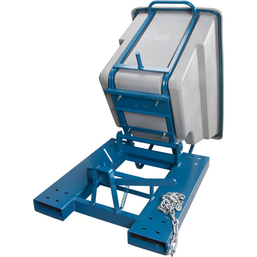 Self-Dumping Hopper, Polyethylene, 5/8 cu.yd., Grey Les Distributions ICE