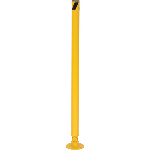 Spring Loaded Bollard, Steel, 42" H x 2-1/8" W, Yellow Les Distributions ICE