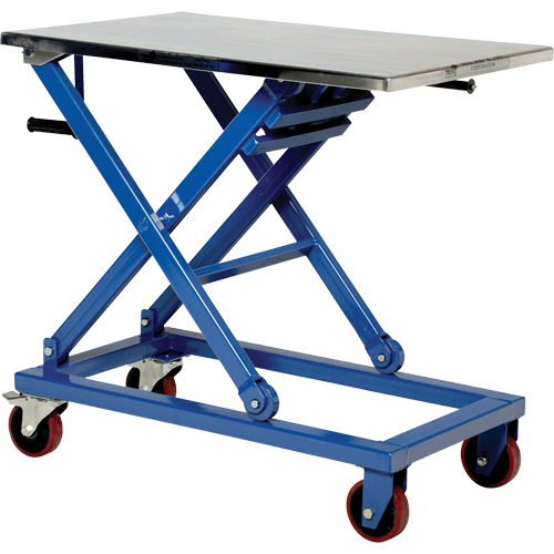 Manual Scissor Lift Table, 37" L x 23-1/2" W, Steel, 660 lbs. Capacity Les Distributions ICE