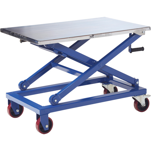 Manual Scissor Lift Table, 37" L x 23-1/2" W, Steel, 660 lbs. Capacity Les Distributions ICE