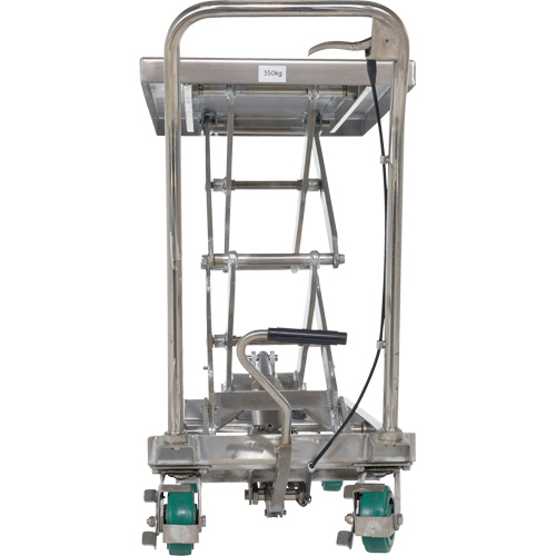 Table &eacute;l&eacute;vatrice hydraulique manuelle &agrave; ciseaux, 36-1/4" lo x 19-3/8" la, Acier inoxydable, Capacit&eacute; 600 lb Les Distributions ICE