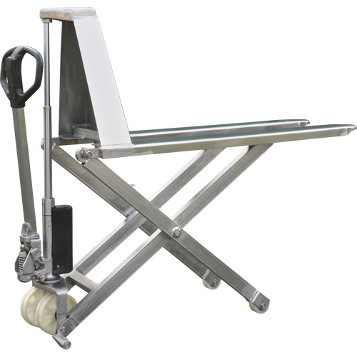 Chariot &eacute;l&eacute;vateur &agrave; ciseaux Eco, 45" lo x 21" la, Acier inoxydable, Capacit&eacute; de 2200 lb Les Distributions ICE
