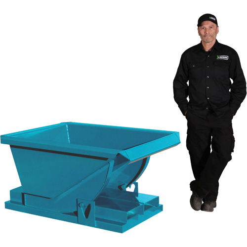 Conteneur autobasculeur extra robuste, Acier, 1/4 vg³, Bleu Les Distributions ICE