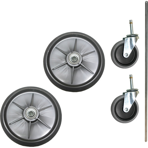 Ensemble de roues &agrave; roulement &agrave; billes et roulettes pour chariot de nettoyage et d'entretien Les Distributions ICE