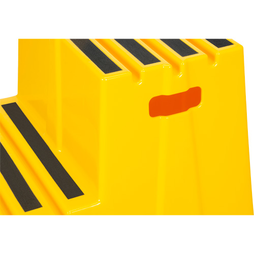 Industrial Step Stool, 2 Steps, 26" x 22-7/16" x 19-11/16" High Les Distributions ICE