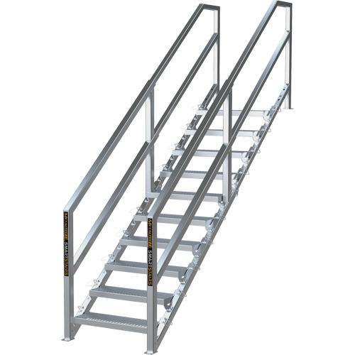 SmartStairs 6-10 Steps Modular Construction Stair System, 75" H Les Distributions ICE