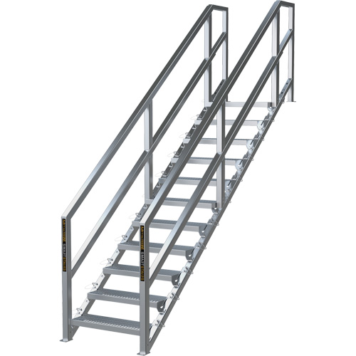 SmartStairs 11-16 Steps Modular Construction Stair System, 120" H Les Distributions ICE