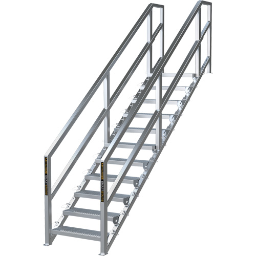 SmartStairs 11-16 Steps Modular Construction Stair System, 120" H Les Distributions ICE