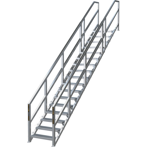 SmartStairs 17-21 Steps Modular Construction Stair System, 157-1/2" H Les Distributions ICE