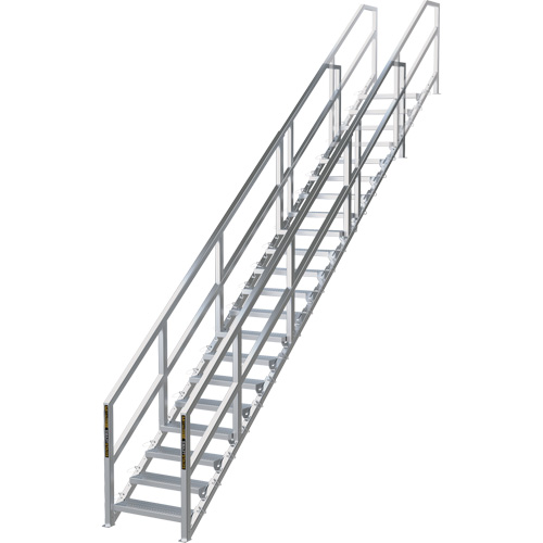 SmartStairs 17-21 Steps Modular Construction Stair System, 157-1/2" H Les Distributions ICE