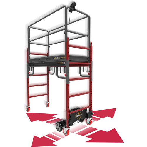Complete Motorized Buildman 6' Baker Scaffold Kit, 31" D x 118-3/4" H Les Distributions ICE