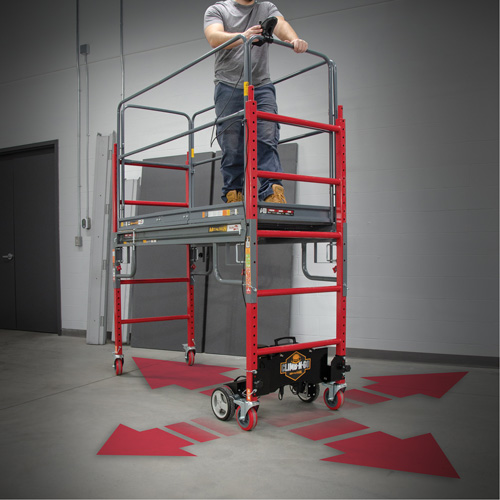 Complete Motorized Buildman 6' Baker Scaffold Kit, 31" D x 118-3/4" H Les Distributions ICE