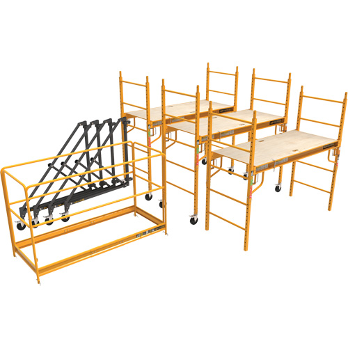 Complete 18' Drywall  Baker Scaffold Tower Set, 122" D x 236" H Les Distributions ICE