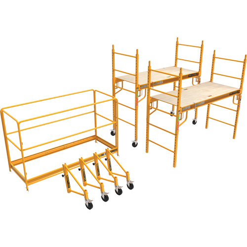 Complete 12' Drywall Baker Scaffold Tower Set, 58-1/2" D x 183" H Les Distributions ICE