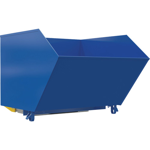 Heavy-Duty H-Style Bump & Dump Hopper, Steel, 1-1/2 cu.yd., Blue Les Distributions ICE