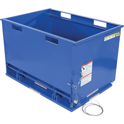 Drop Bottom Hopper, Steel, 1 cu.yd., Blue Les Distributions ICE