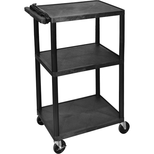 Electric Utility Cart, 3 Tiers, 24" x 42" x 18", 300 lbs. Capacity Les Distributions ICE