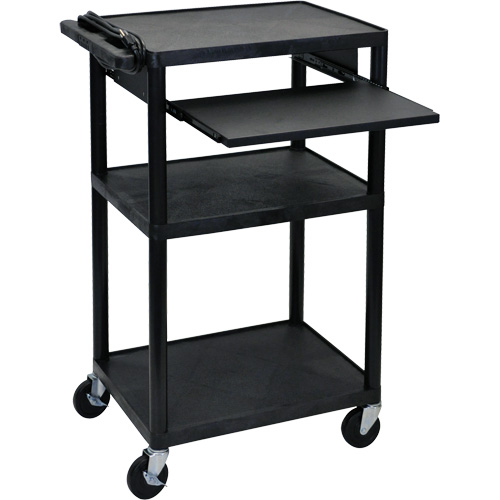 Electric Utility Cart, 3 Tiers, 24" x 42" x 18", 300 lbs. Capacity Les Distributions ICE