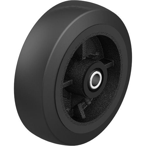 Roue en caoutchouc noir sur noyau en fonte noir, 12" (304,8 mm) dia. x 2-1/2" (64 mm) la, Capacit&eacute; de 396,8 lb (180 kg) Les Distributions ICE