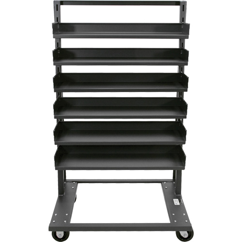 Chariot &agrave; cadre en A robuste &agrave; un c&ocirc;t&eacute; avec 6 plateaux, 38" x 25" x 63", Capacit&eacute; 2500 lb Les Distributions ICE