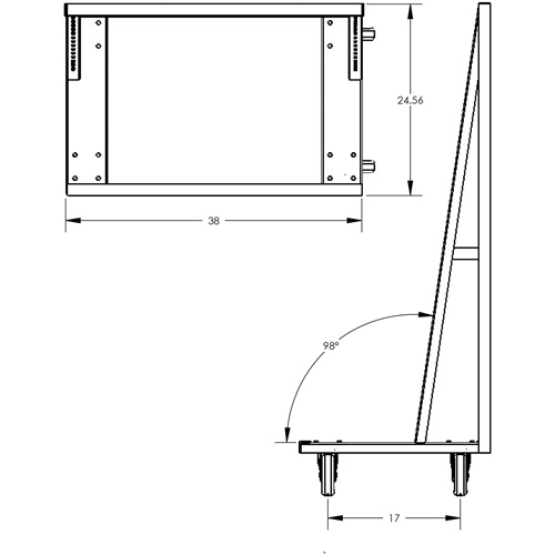 Chariot &agrave; cadre en A robuste &agrave; un c&ocirc;t&eacute; avec 6 plateaux, 38" x 25" x 63", Capacit&eacute; 2500 lb Les Distributions ICE