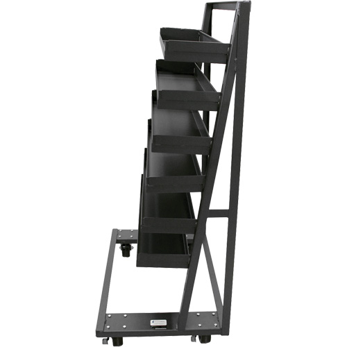 Chariot &agrave; cadre en A robuste &agrave; un c&ocirc;t&eacute; avec 6 plateaux &agrave; rebords, 38" x 25" x 63", Capacit&eacute; 2500 lb Les Distributions ICE