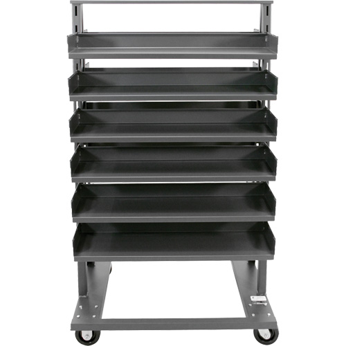 Chariot &agrave; cadre en A robuste &agrave; deux c&ocirc;t&eacute;s avec 12 plateaux, 38" x 30" x 63", Capacit&eacute; 2500 lb Les Distributions ICE