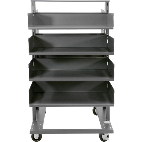 Double-Sided Heavy Duty A-Frame Cart with 8 Large Trays, 38" x 30" x 63", 2500 lbs. Capacity Les Distributions ICE