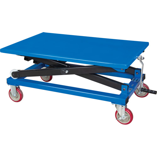 Manual Scissor Lift Table, 37-3/8" L x 23-5/8" W, Steel, 660 lbs. Capacity Les Distributions ICE