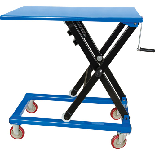 Manual Scissor Lift Table, 37-3/8" L x 23-5/8" W, Steel, 660 lbs. Capacity Les Distributions ICE