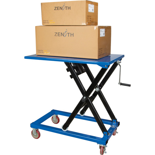 Manual Scissor Lift Table, 37-3/8" L x 23-5/8" W, Steel, 660 lbs. Capacity Les Distributions ICE