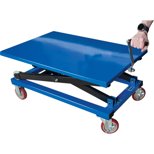 Manual Scissor Lift Table, 37-3/8" L x 23-5/8" W, Steel, 660 lbs. Capacity Les Distributions ICE