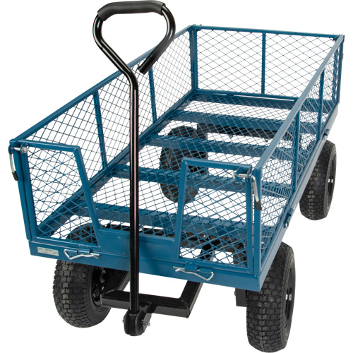 Wagon avec c&ocirc;t&eacute;s rabattables, 24" la x 48" la x Capacit&eacute; 800 lb Les Distributions ICE