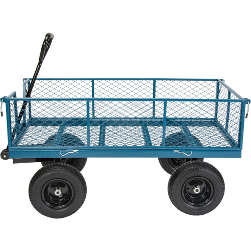 Wagon avec c&ocirc;t&eacute;s rabattables, 24" la x 48" la x Capacit&eacute; 800 lb Les Distributions ICE
