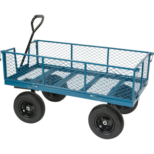 Wagon avec c&ocirc;t&eacute;s rabattables, 24" la x 48" la x Capacit&eacute; 800 lb Les Distributions ICE