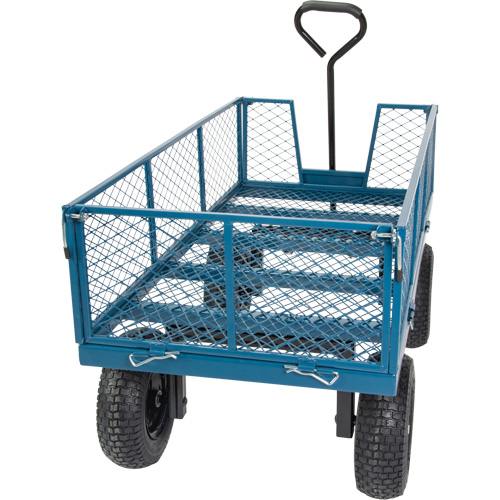 Wagon avec c&ocirc;t&eacute;s rabattables, 24" la x 48" la x Capacit&eacute; 800 lb Les Distributions ICE