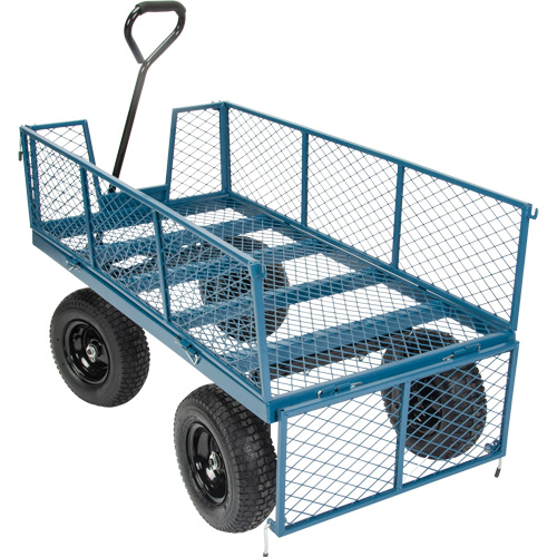 Wagon avec c&ocirc;t&eacute;s rabattables, 24" la x 48" la x Capacit&eacute; 800 lb Les Distributions ICE