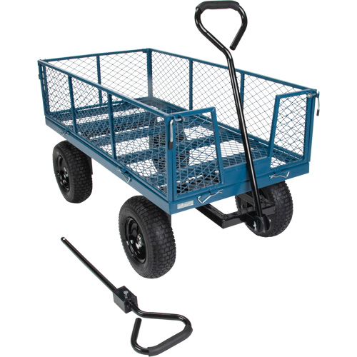 Wagon avec c&ocirc;t&eacute;s rabattables, 24" la x 48" la x Capacit&eacute; 800 lb Les Distributions ICE