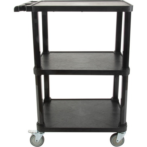 Utility Cart with Flat Shelf, 3 Tiers, 18-1/8" x 37-3/8" x 27-3/4", 330 lbs. Capacity Les Distributions ICE