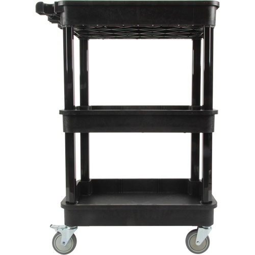Chariot utilitaire avec tablette &agrave; bordure profonde, 3 tiers, 19" x 39-1/2" x 28-1/4", Capacit&eacute; 330 lb Les Distributions ICE