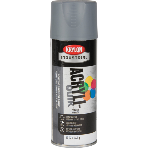 Industrial Acryli-Quik Lacquer, Grey, Very Flat, 12 oz., Aerosol Can Les Distributions ICE