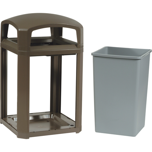Landmark Series&reg; Classic Container Frame With Rigid Liner, Galvanized Steel, 35 US gal. Les Distributions ICE
