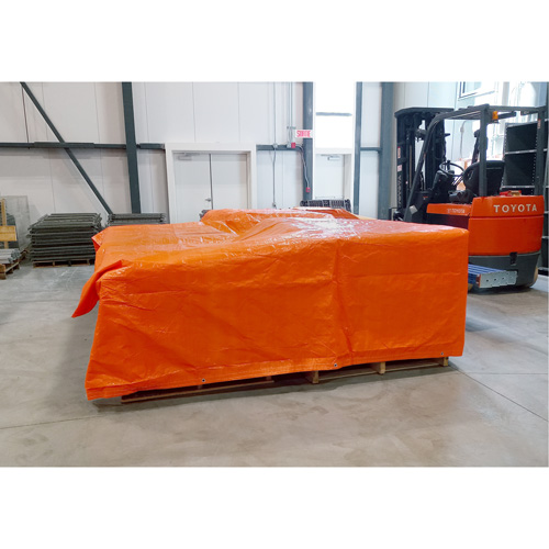 B&acirc;ches isol&eacute;es, Poly&eacute;thyl&egrave;ne, Orange, 20' x 12' x 8 mils Les Distributions ICE